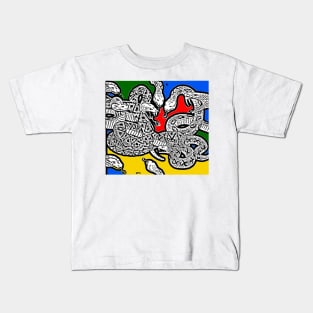 Serpentarium with many snakes fighting Kids T-Shirt